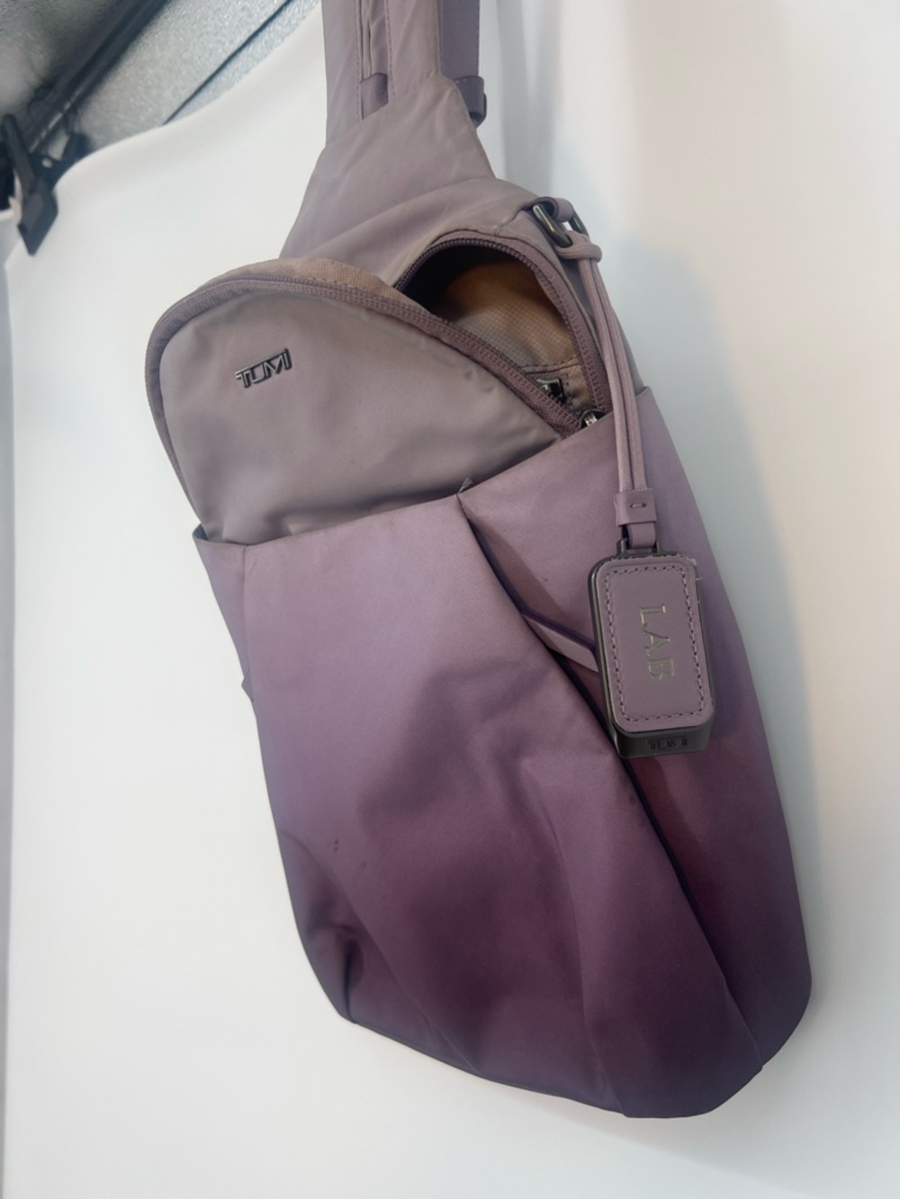 Tumi Ombre Lavender to Plum Sling Bag - Picture 9 of 13